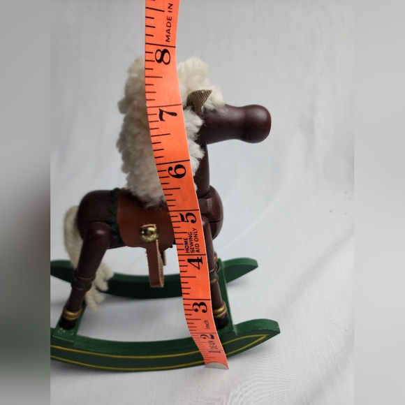 Vintage Folk Art Hand Painted Tabletop Rocking Horse-Primitive Farmhouse Decor - Picture 6 of 6